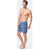Tom & Teddy Men's Boat Swim Trunk | Marine Blue & Coral
