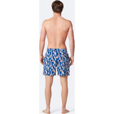 Tom & Teddy Men's Boat Swim Trunk | Marine Blue & Coral