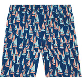 Tom & Teddy Men's Boat Swim Trunk | Marine Blue & Coral