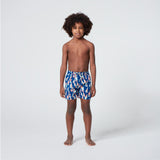 Tom & Teddy Boy's Boat Swim Trunk | Marine Blue & Coral