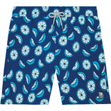 Tom & Teddy Men's Citrus Swim Trunk | Ocean Blue