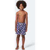 Tom & Teddy Boy's Starfish Swim Trunk | Blue & Blush