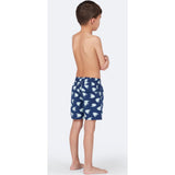 Tom & Teddy Boy's Angel Fish Swim Trunk | Coral & Ice Blue