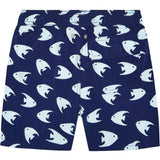 Tom & Teddy Boy's Angel Fish Swim Trunk | Coral & Ice Blue