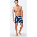 Tom & Teddy Men's Angel Fish Swim Trunk | Coral & Ice Blue