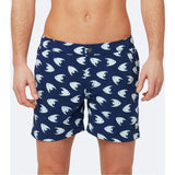 Tom & Teddy Men's Angel Fish Swim Trunk | Coral & Ice Blue