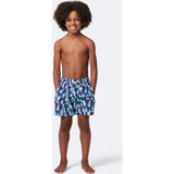 Tom & Teddy Boy's Boat Swim Trunk | Mulberry & Sky Blue