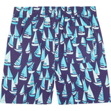 Tom & Teddy Boy's Boat Swim Trunk | Mulberry & Sky Blue