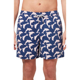 Tom & Teddy Men's Dolphin Swim Trunk | Deep Blue