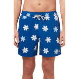 Tom & Teddy Men's Dasisy Swim Trunk | Blue & White