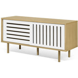TemaHome Dann Stripes Tv Table | Pure White 9003.402579