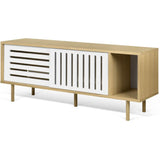 TemaHome Dann Stripes Sideboard | Oak / Pure White 9500.402586