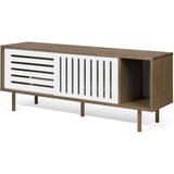 TemaHome Dann Stripes Sideboard | Walnut / Pure White 9500.402593