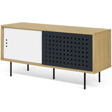 TemaHome Dann Dots Tv Table | Metallic White & Anthracite 9003.402616