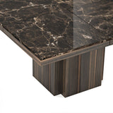 TemaHome Dusk 130 Dining Table | Brown Marble / Smoked Eucalyptus 9500.628023