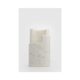 Danese Milano Paros Sculptural H Vase | White Veined Calcutta Marble