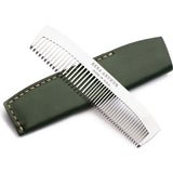 Ezra Arthur No. 18 Mustache & Beard Comb with Sleeve | Green