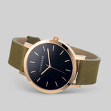 The Horse Original Rose Gold Watch | Black/Olive A22
