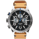 Nixon 48-20 Chrono Leather Men's Watch | Natural / Black