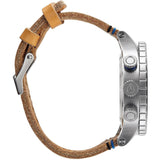 Nixon 48-20 Chrono Leather Men's Watch | Natural / Black