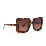 Diff Eyewear Sasha Sunglasses | Amber Tortoise + Brown Gradient