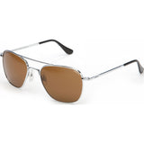 Randolph Engineering Aviator Bright Chrome Sunglasses | Tan Polarized Skull AR