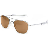 Randolph Engineering Aviator Bright Chrome Sunglasses | Tan Polarized Bayonet AR