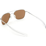 Randolph Engineering Aviator Matte Chrome Sunglasses | Tan Polarized Bayonet AR