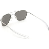 Randolph Engineering Aviator Matte Chrome Bayonet Sunglasses | Gray Polarized AR