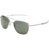Randolph Engineering Aviator Matte Chrome Sunglasses | AGX Polarized Bayonet AR