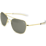 Randolph Engineering Aviator 23K Gold Sunglasses | Gray Polarized Bayonet AR