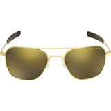Randolph Engineering Aviator Bayonet Sunglasses | Gold 23K -Glass Gold Flash Mirror Polarized AR Af153 55mm