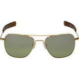 Randolph Engineering Aviator Bayonet Sunglasses | Gold 23K -Jade Metallic Af218 58mm