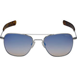 Randolph Engineering Aviator Bayonet Sunglasses | Matte Chrome -Oasis Metallic Af220 58mm
