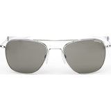 Randolph Engineering Aviator Bright Chrome Sunglasses | Gray Glass Bayonet 52MM AF23611/58MM AF83611