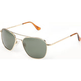 Randolph Engineering Aviator 23K Gold Plated Sunglasses | AGX Green Skull