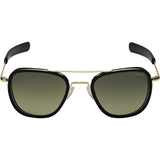Randolph Engineering Fusion Aviator 23K Gold/Black Sunglasses | Green Gradient Bayonet Af51601-I3-Ny