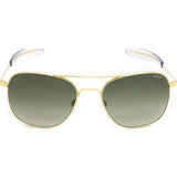 Randolph Engineering Aviator 23K Gold Plated Sunglasses | Green Gradient Bayonet