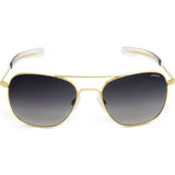 Randolph Engineering Aviator 23K Gold Plated Sunglasses | Gray Gradient Bayonet