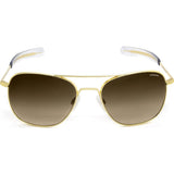 Randolph Engineering Aviator 23K Gold Plated Sunglasses | Tan Gradient Bayonet