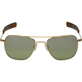 Randolph Engineering Aviator 23K Gold Sunglasses | Jade Metallic Nylon AR Bayonet 55MM AF51610-NY