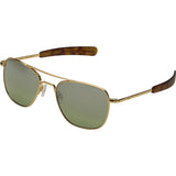 Randolph Engineering Aviator 23K Gold Sunglasses | Jade Metallic Nylon AR Bayonet 55MM AF51610-NY