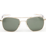 Randolph Engineering Aviator 23K Gold Plated Sunglasses | AGX PC Bayonet 55MM AF51614-PC