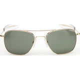 Randolph Engineering Aviator 23K Gold Plated Sunglasses | AGX Green Bayonet
