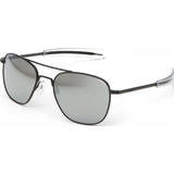 Randolph Engineering Aviator Matte Black Sunglasses | Gray Flash Mirror Glass Bayonet 55MM AF52663