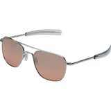 Randolph Engineering Aviator Bright Chrome Sunglasses | Sahara Metallic Nylon AR Bayonet 55MM AF53608-NY