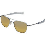 Randolph Engineering Aviator Bright Chrome Sunglasses | Citron Metallic Nylon AR Bayonet 55MM AF53615-NY