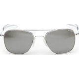 Randolph Engineering Aviator Bright Chrome Sunglasses | Gray Flash Mirror Glass Bayonet 55MM AF53663