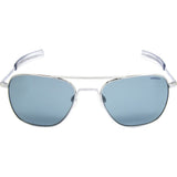 Randolph Engineering Aviator Bright Chrome Sunglasses | Blue Hydro Glass Bayonet 55MM AF53674