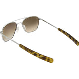Randolph Engineering Aviator Matte Chrome Sunglasses | Tan Gradient Glass Bayonet 55MM AF54604